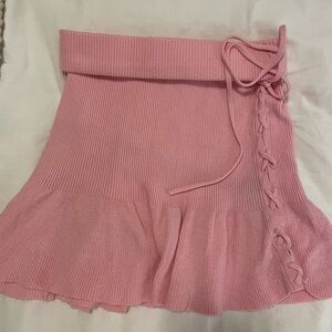 Lovers + Friends pink flare skirt
